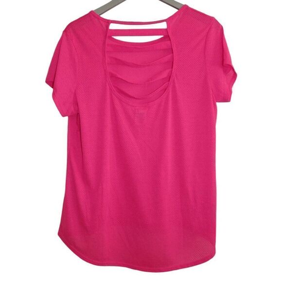 Athletic Works Pink Mesh Short Sleeve Athletic Tee T-Shirt 2XL - Picture 3 of 5
